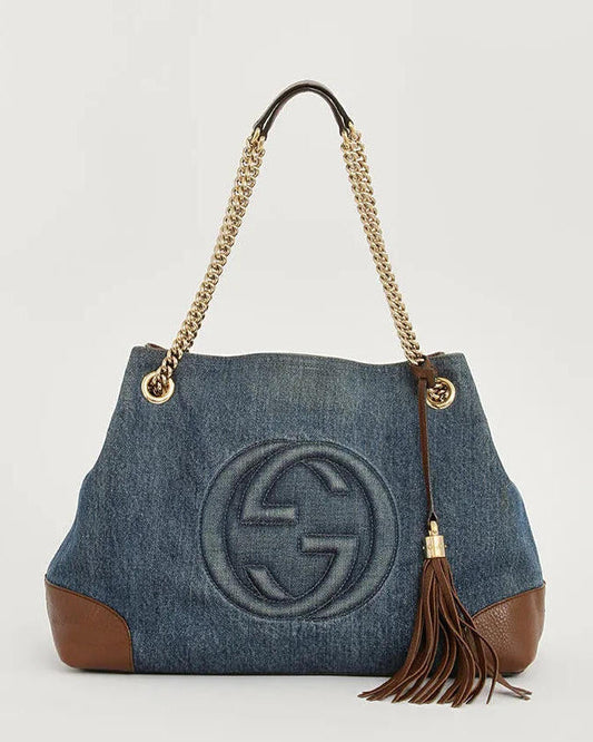 Fashionable Denim Chain Bag