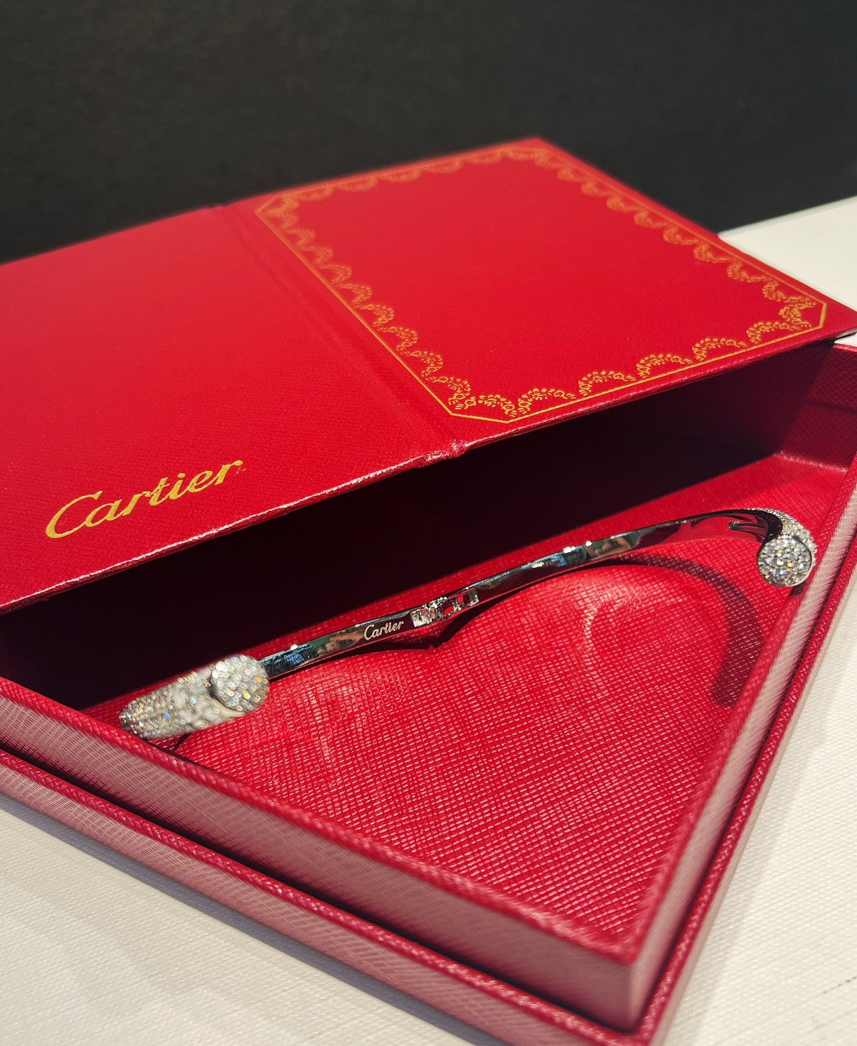 Full diamond open bracelet