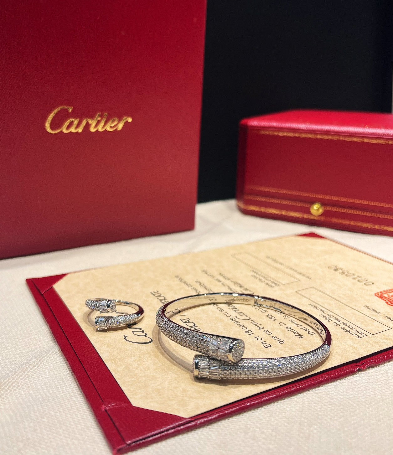 Full diamond open bracelet