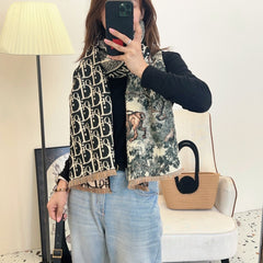 Animal Forest Cashmere Shawl-Scarf
