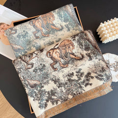 Animal Forest Cashmere Shawl-Scarf