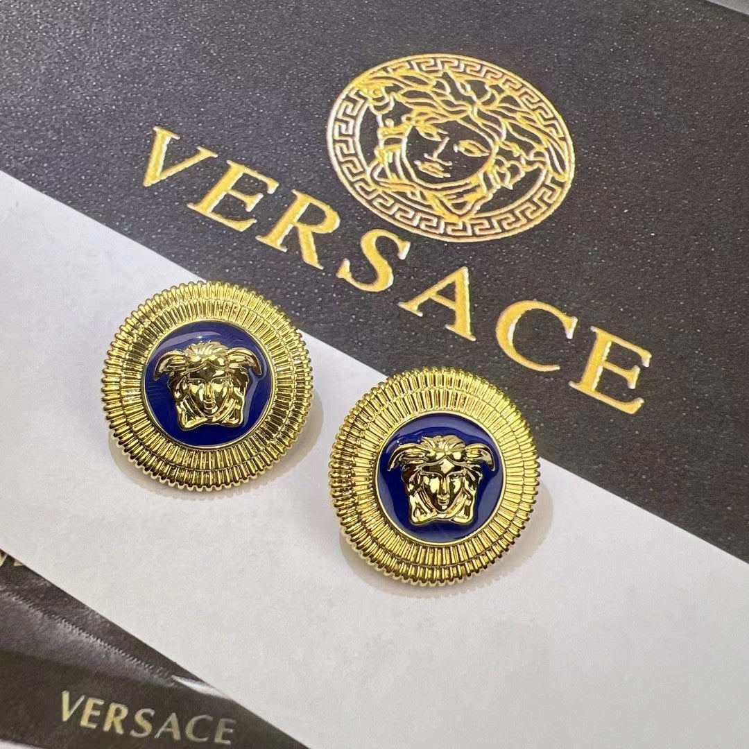 Enamel Avatar Round Earrings