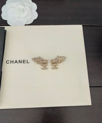 Diamond Leaf Earrings