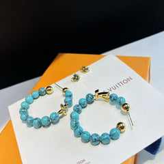 Turquoise Large Hoop Earrings