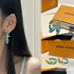 Turquoise Large Hoop Earrings