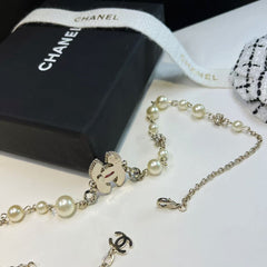 Pink Enamel Pearl Necklace