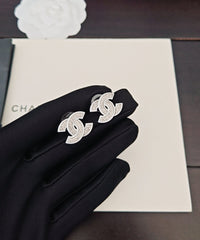 Sparkling Diamond Letter Earrings