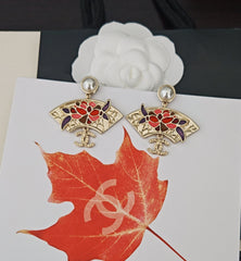 Colorful Flower Fan Earrings