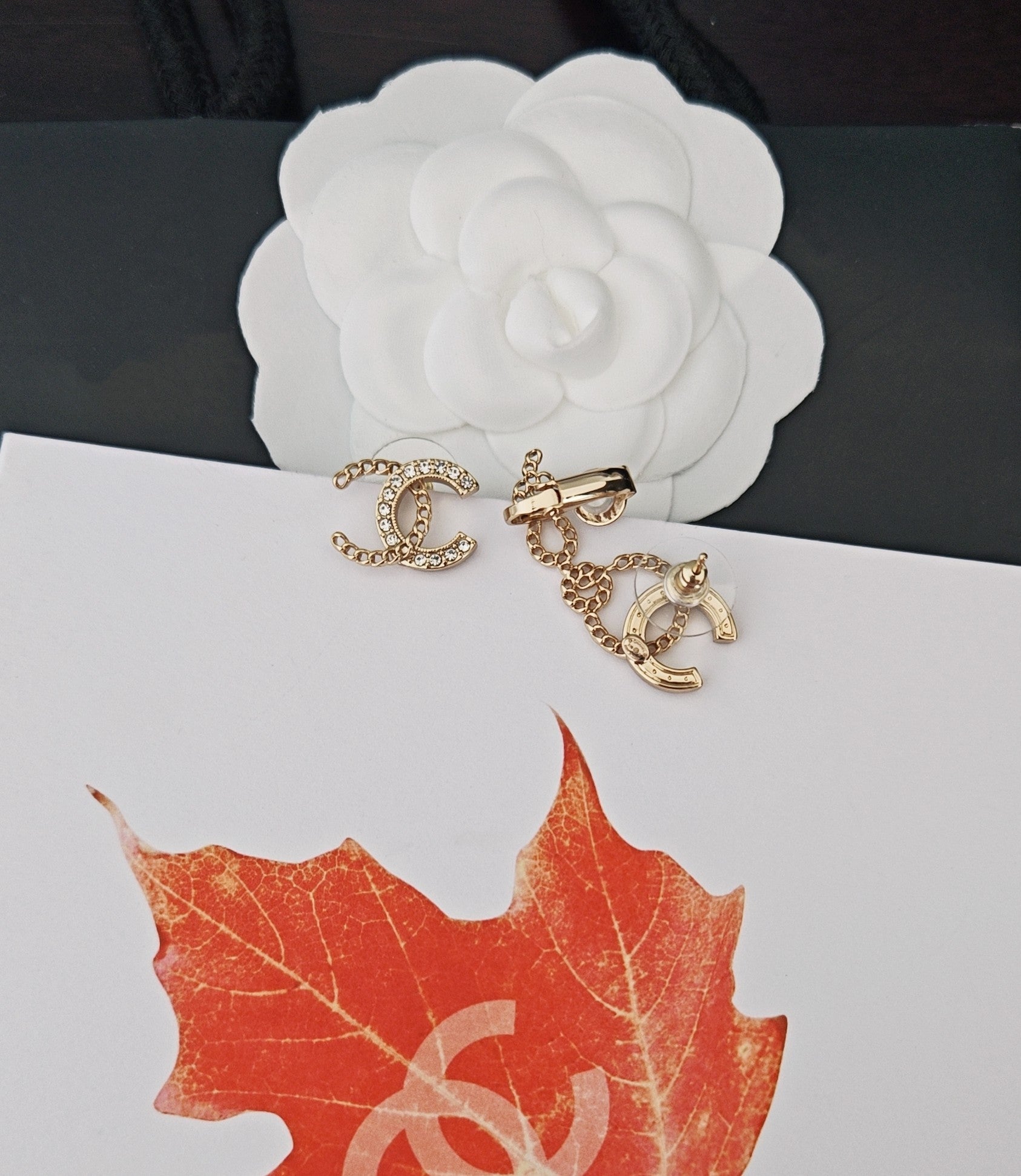 Hollow Asymmetrical Earrings + Ear Clips
