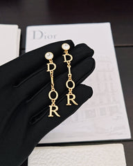 Long Movable Letter Earrings