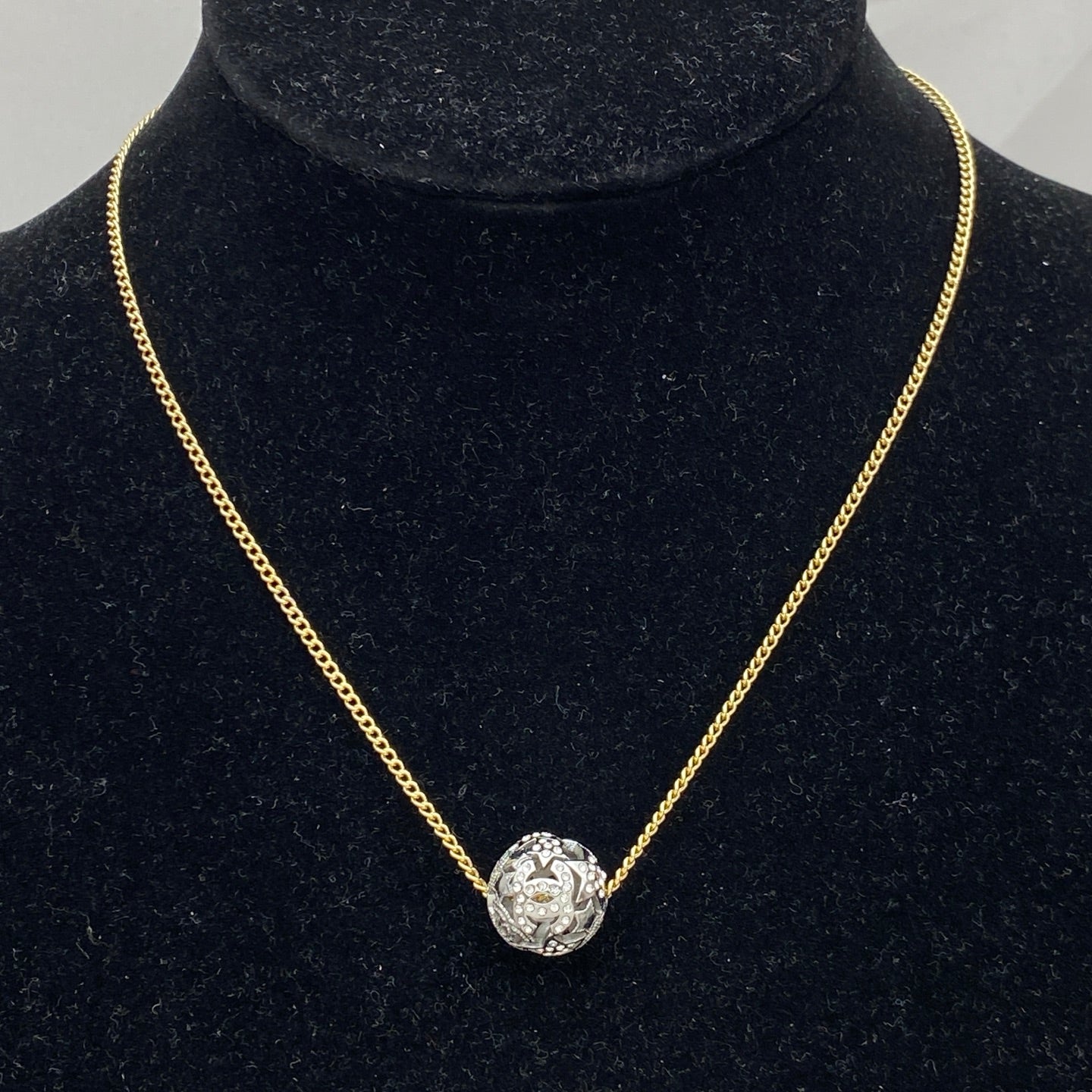Elegant Diamond Ball Necklace