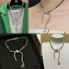 Braided Hemp Rope Bow Necklace