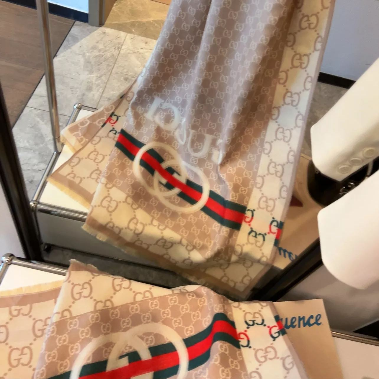 Color Block Jacquard Cashmere Scarf