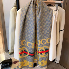 Color Block Jacquard Cashmere Scarf