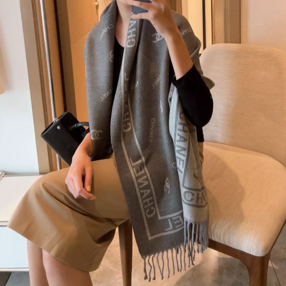 Simple  Letter Cashmere Scarf Shawl
