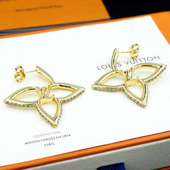 Diamond Flower Earrings