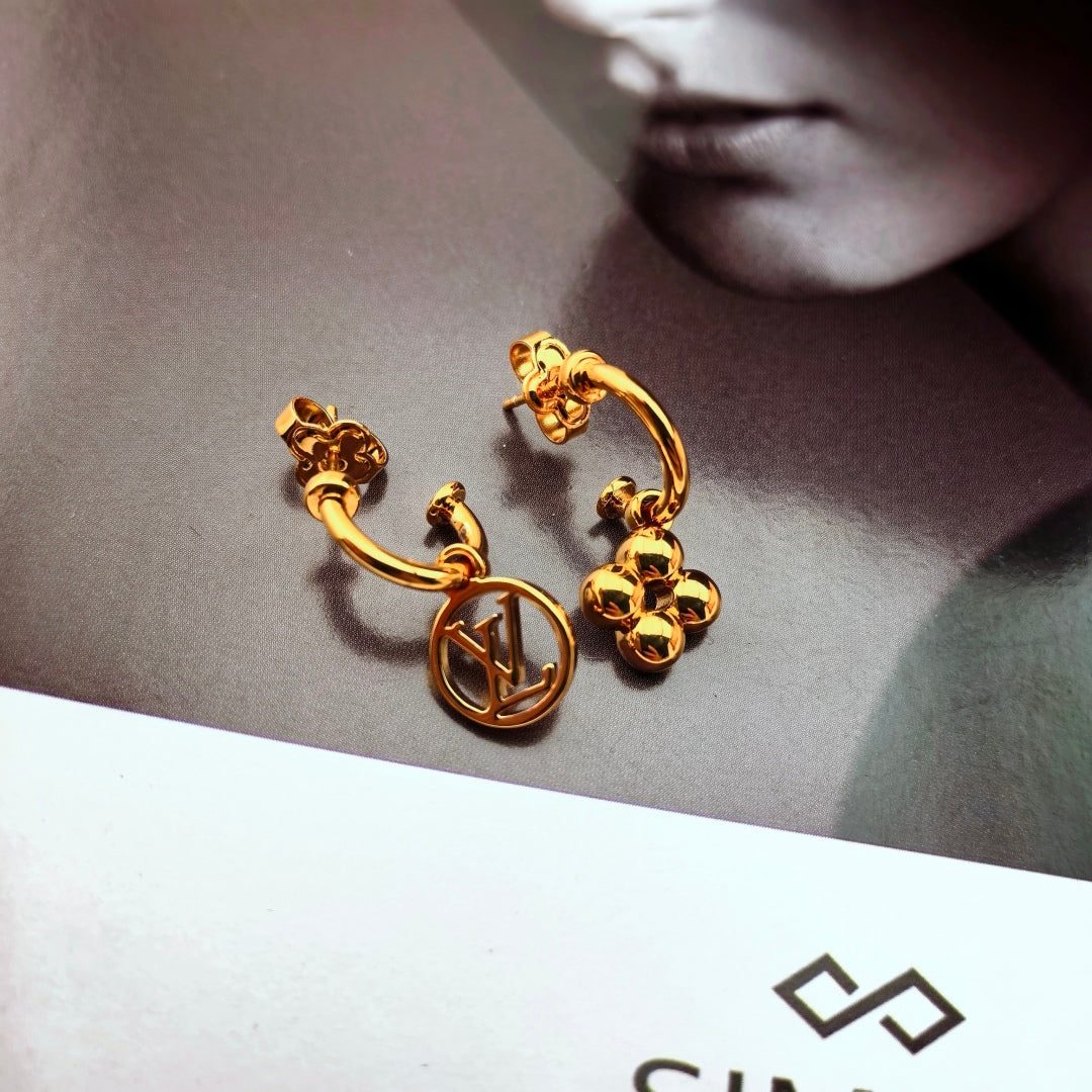 Asymmetrical Floral Earrings