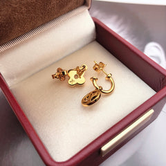 Asymmetrical Floral Earrings