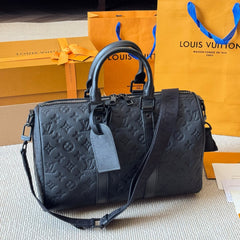 Fashion Black Printed Travel Bag