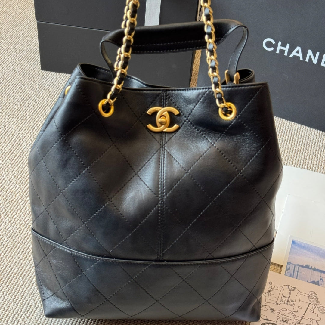 Vintage Argyle Tote Bag