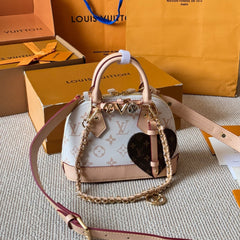 New Printed Leather Shell Bag