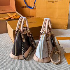 New Printed Leather Shell Bag