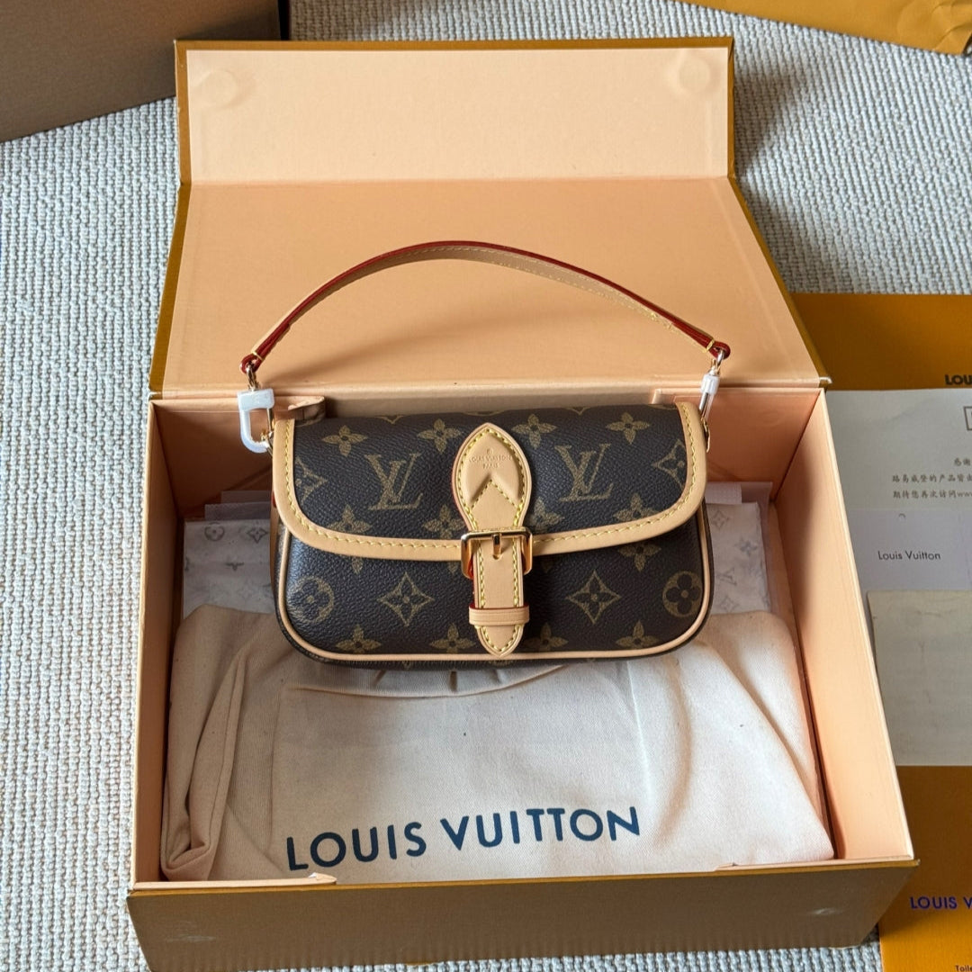 Leather Mini Baguette Bag