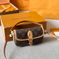 Leather Mini Baguette Bag
