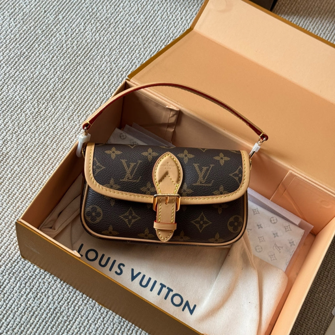 Leather Mini Baguette Bag