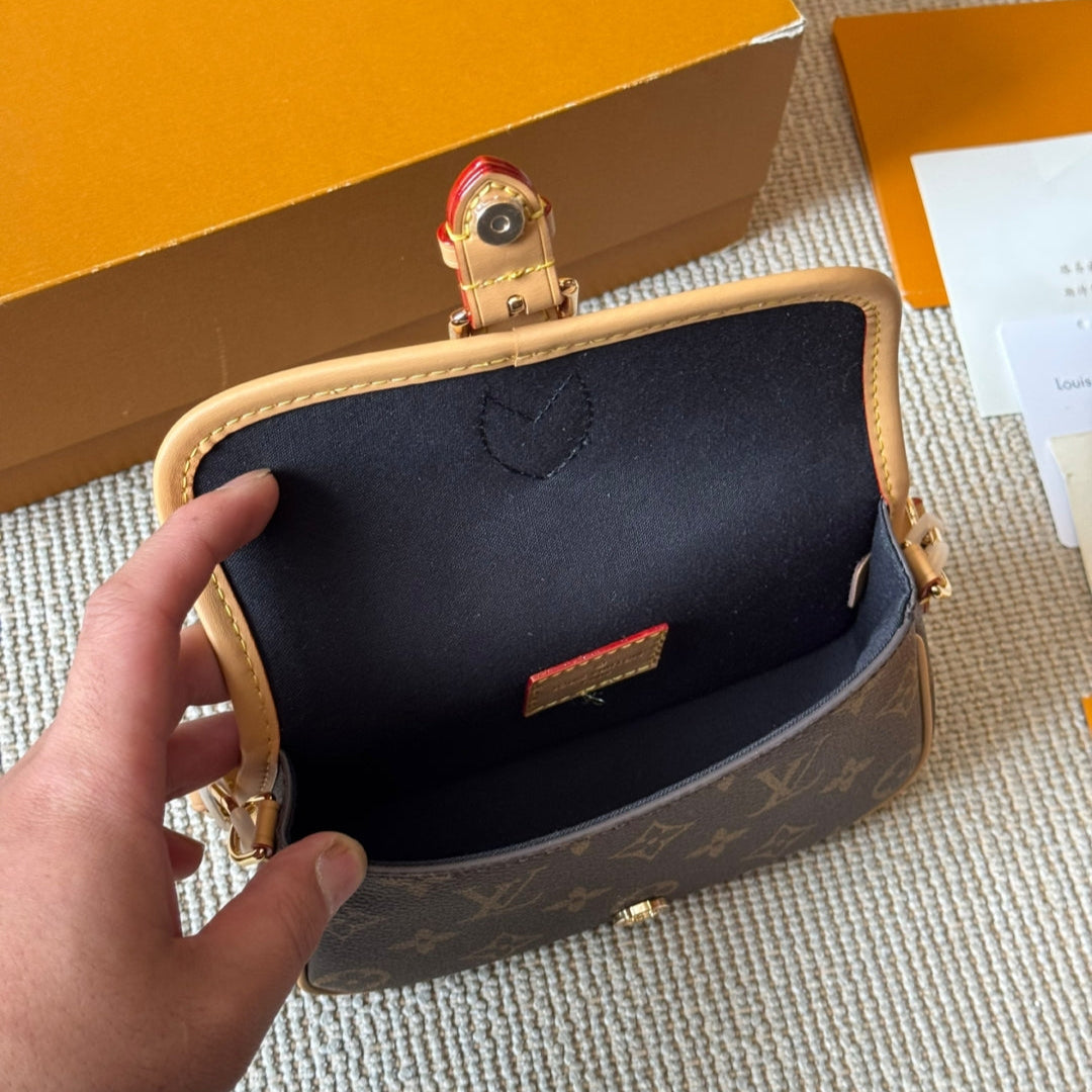 Leather Mini Baguette Bag