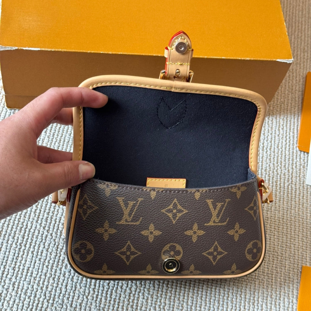 Leather Mini Baguette Bag