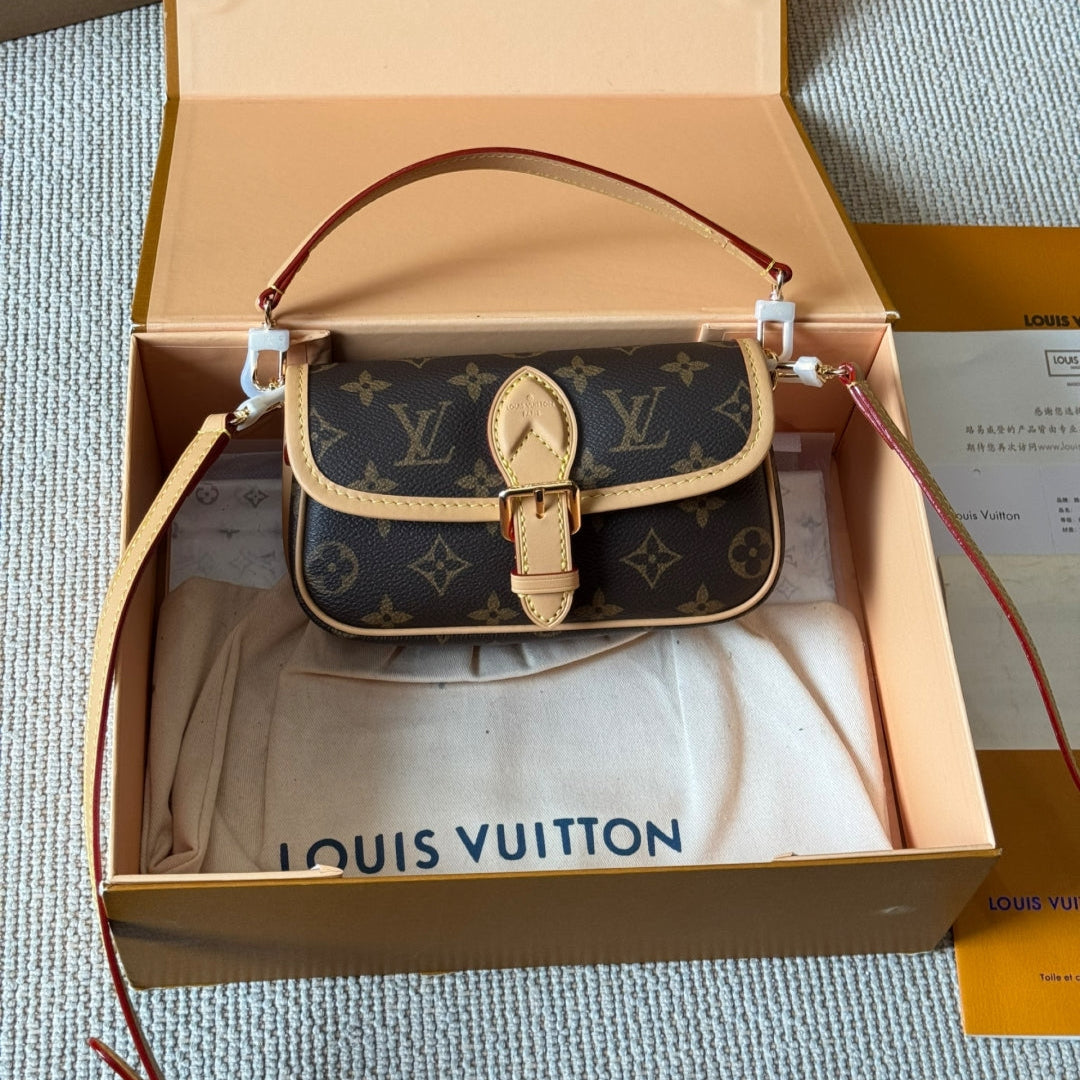 Leather Mini Baguette Bag