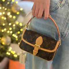 Leather Mini Baguette Bag