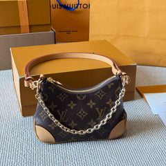 Leather Embossed Mini Croissant Bag