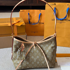New brown embossed small shopping bag