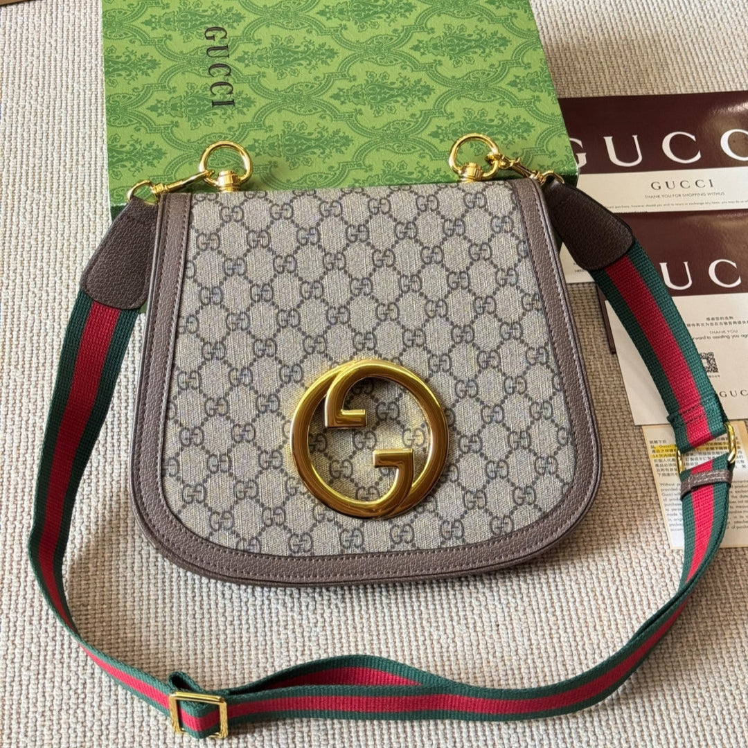 Geometric Metal Retro Messenger Bag