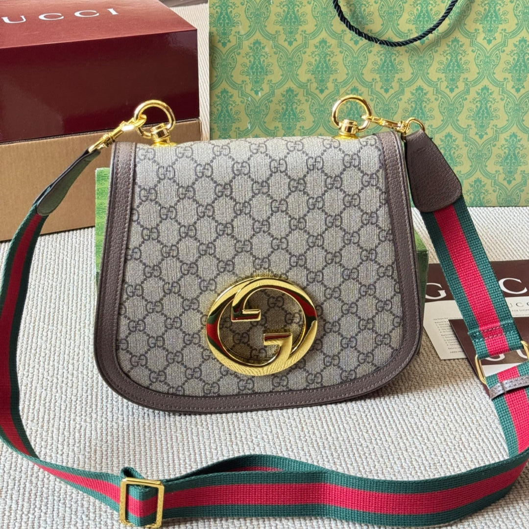 Geometric Metal Retro Messenger Bag