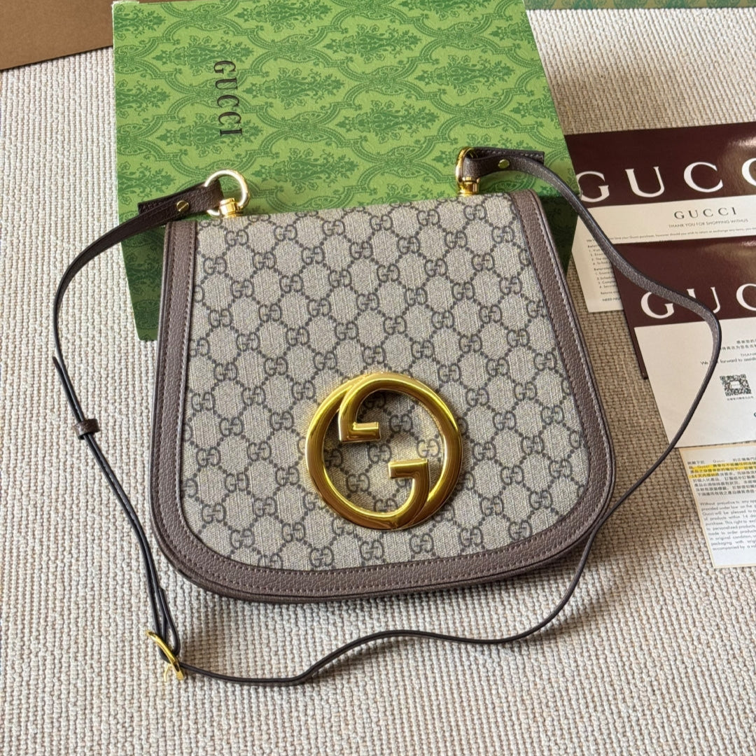 Geometric Metal Retro Messenger Bag