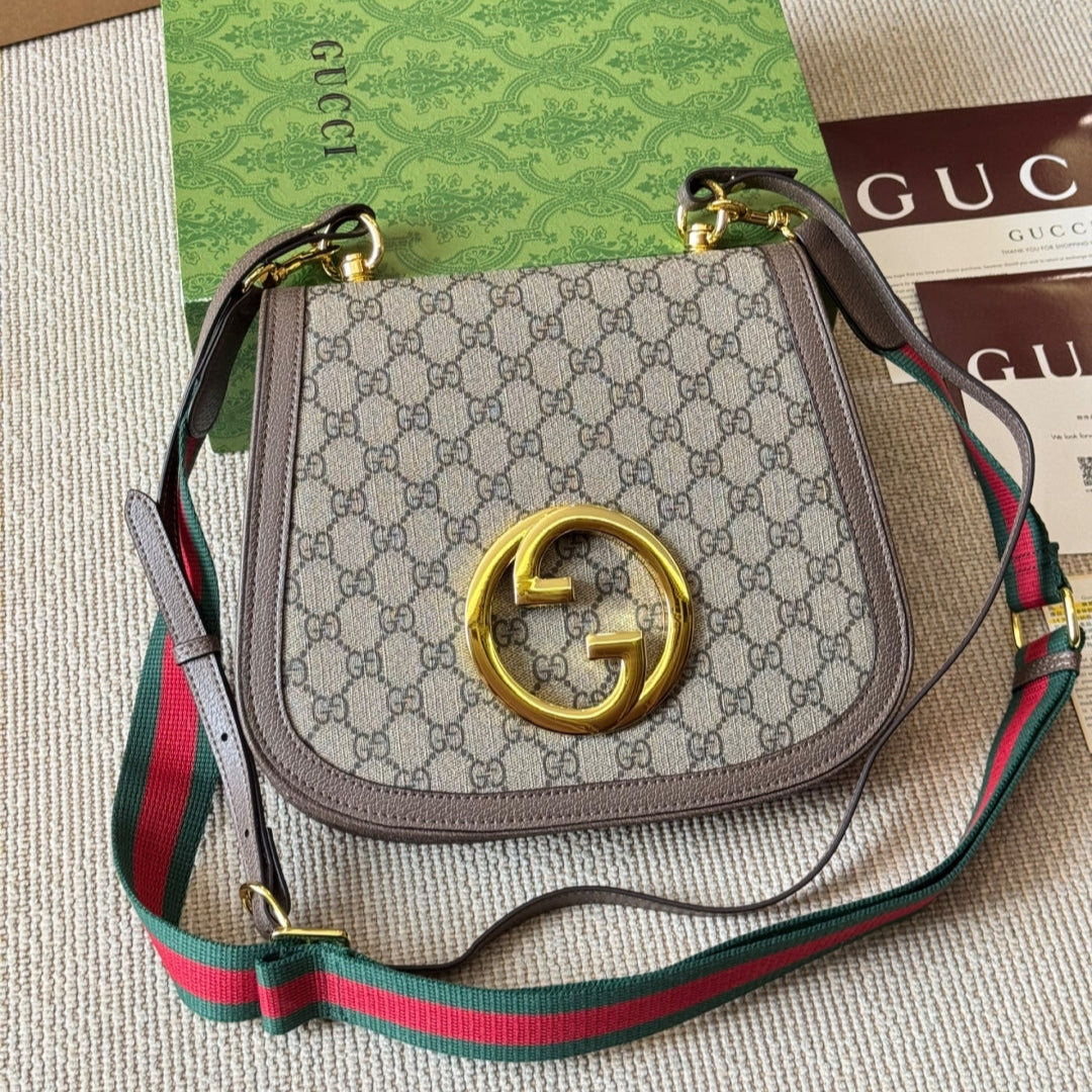 Geometric Metal Retro Messenger Bag