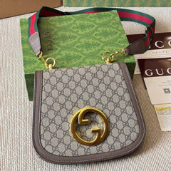 Geometric Metal Retro Messenger Bag