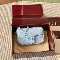 Mini leather macaron color waist bag