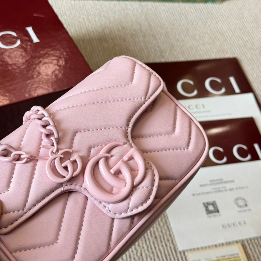 Mini leather macaron color waist bag