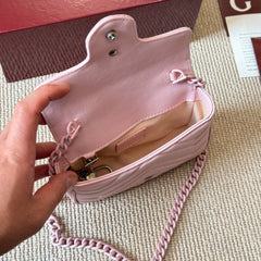 Mini leather macaron color waist bag