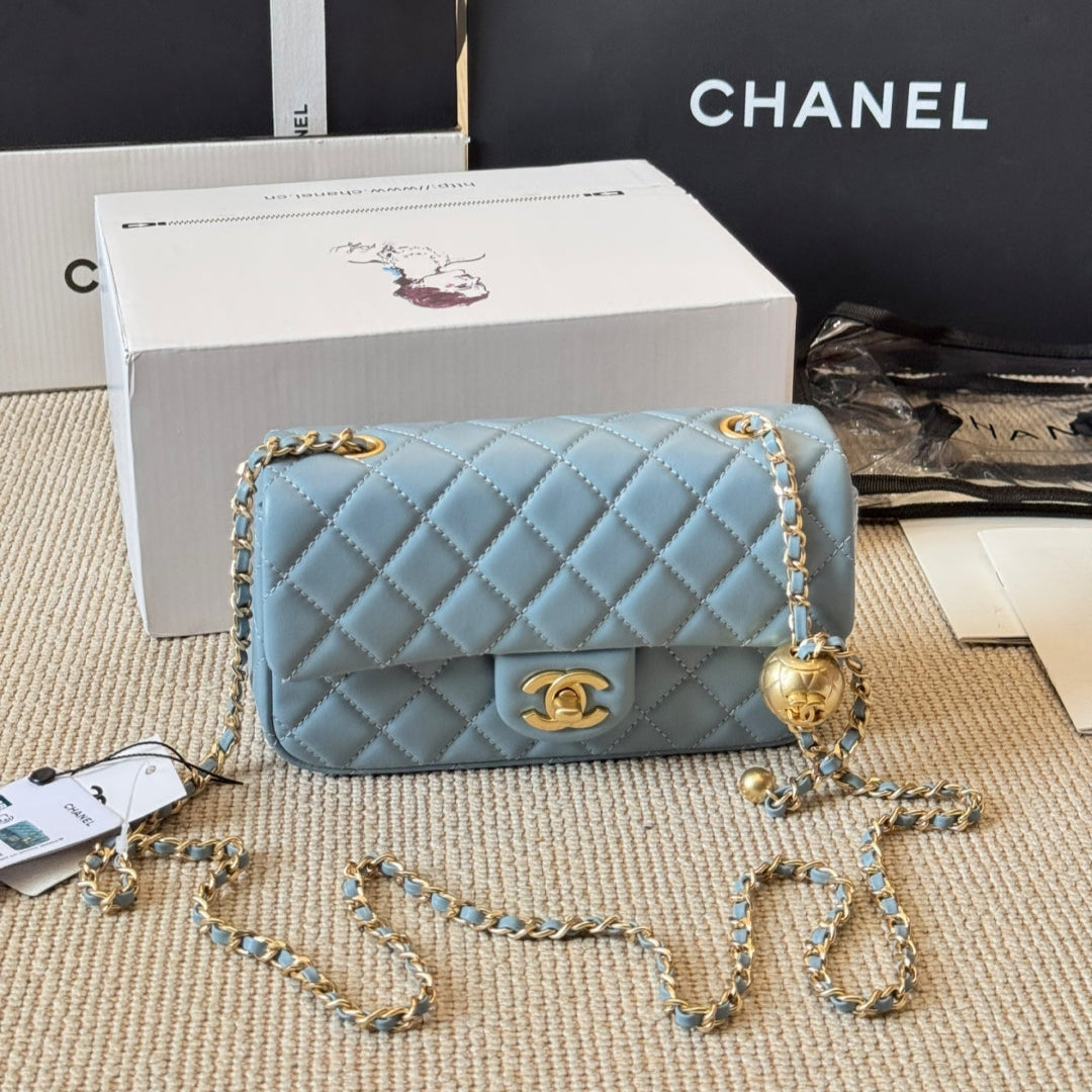 Elegant Ladies' Golden Ball Crossbody Bag