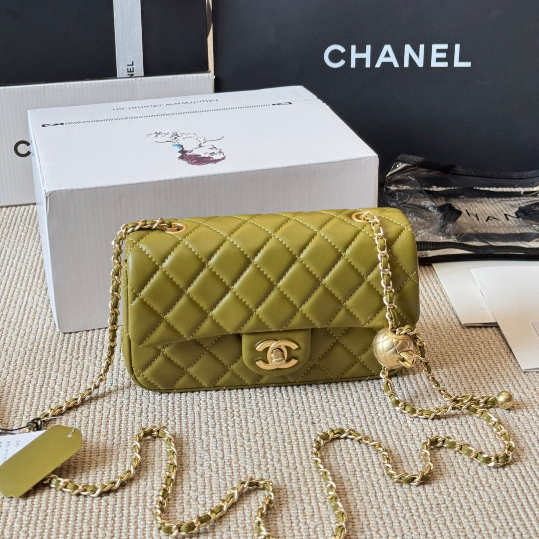 Elegant Ladies' Golden Ball Crossbody Bag