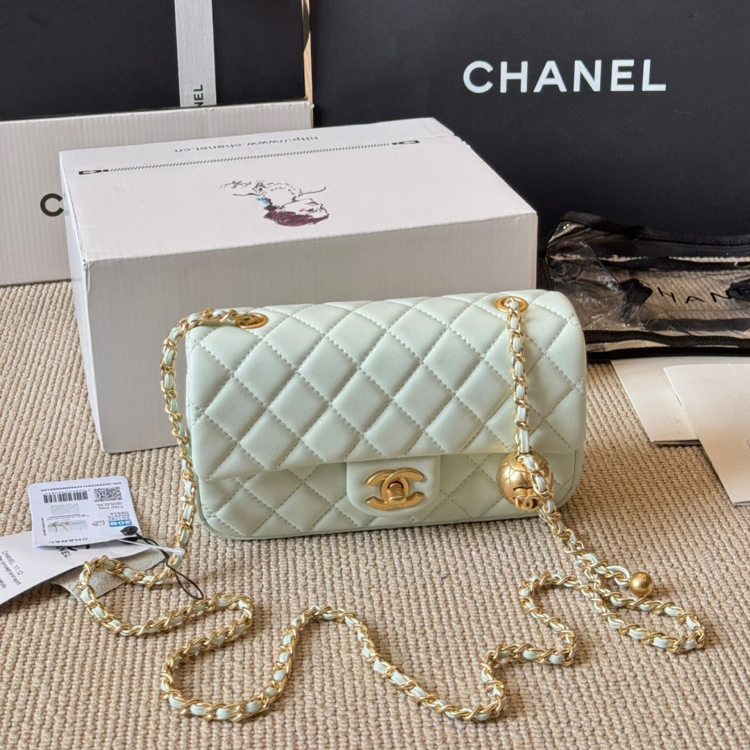 Elegant Ladies' Golden Ball Crossbody Bag