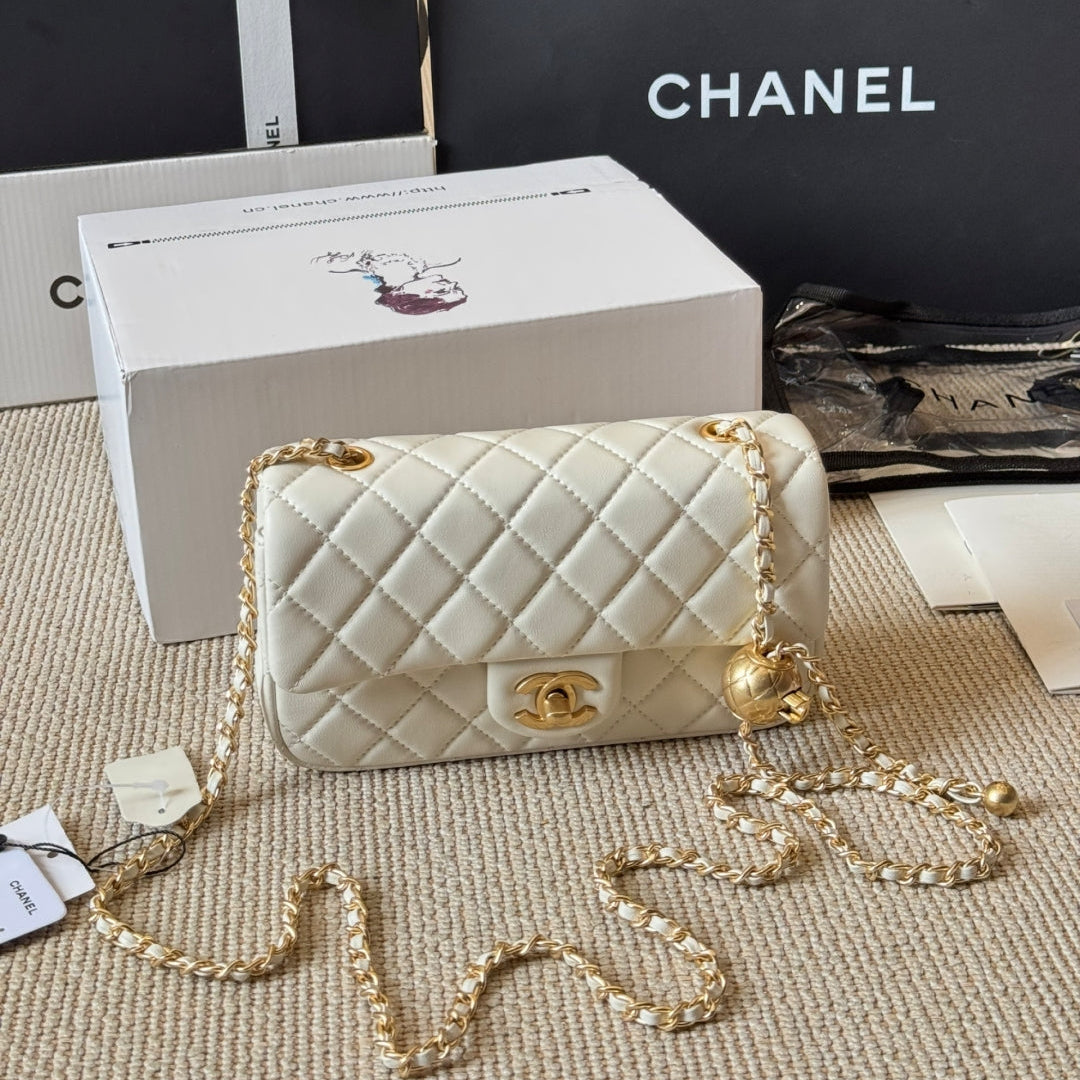 Elegant Ladies' Golden Ball Crossbody Bag
