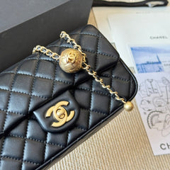 Elegant Ladies' Golden Ball Crossbody Bag