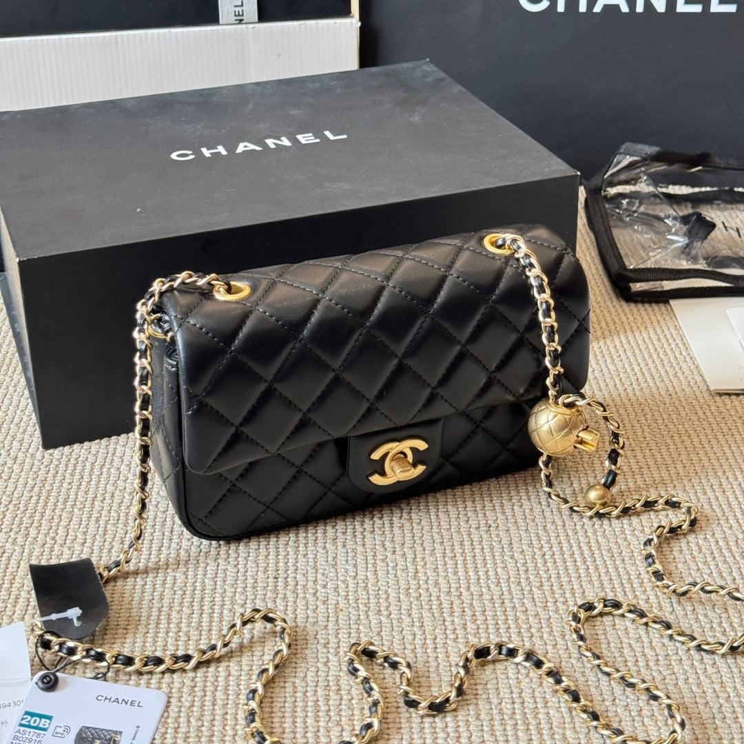 Elegant Ladies' Golden Ball Crossbody Bag