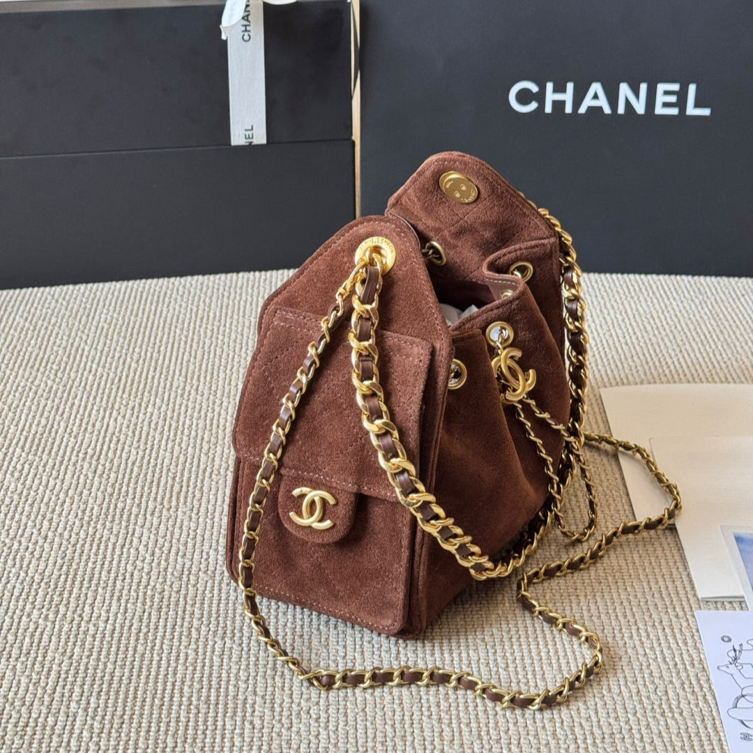 Suede Mini Hobo Bag